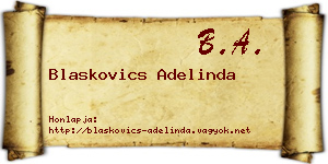 Blaskovics Adelinda névjegykártya